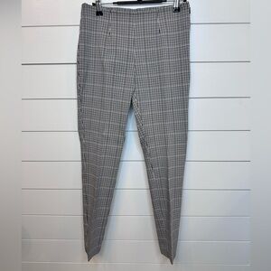 Women’s Plaid Gray/White/Black Stretch Ankle Pants